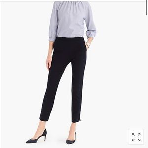 J. Crew Martie pant in bi-stretch cotton in navy